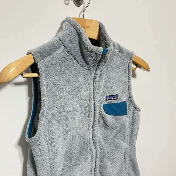 Patagonia Re-Tool Fleece Vest Womens M Gray Sleeveless Pocket Mock Neck Casual - Picture 2 of 5